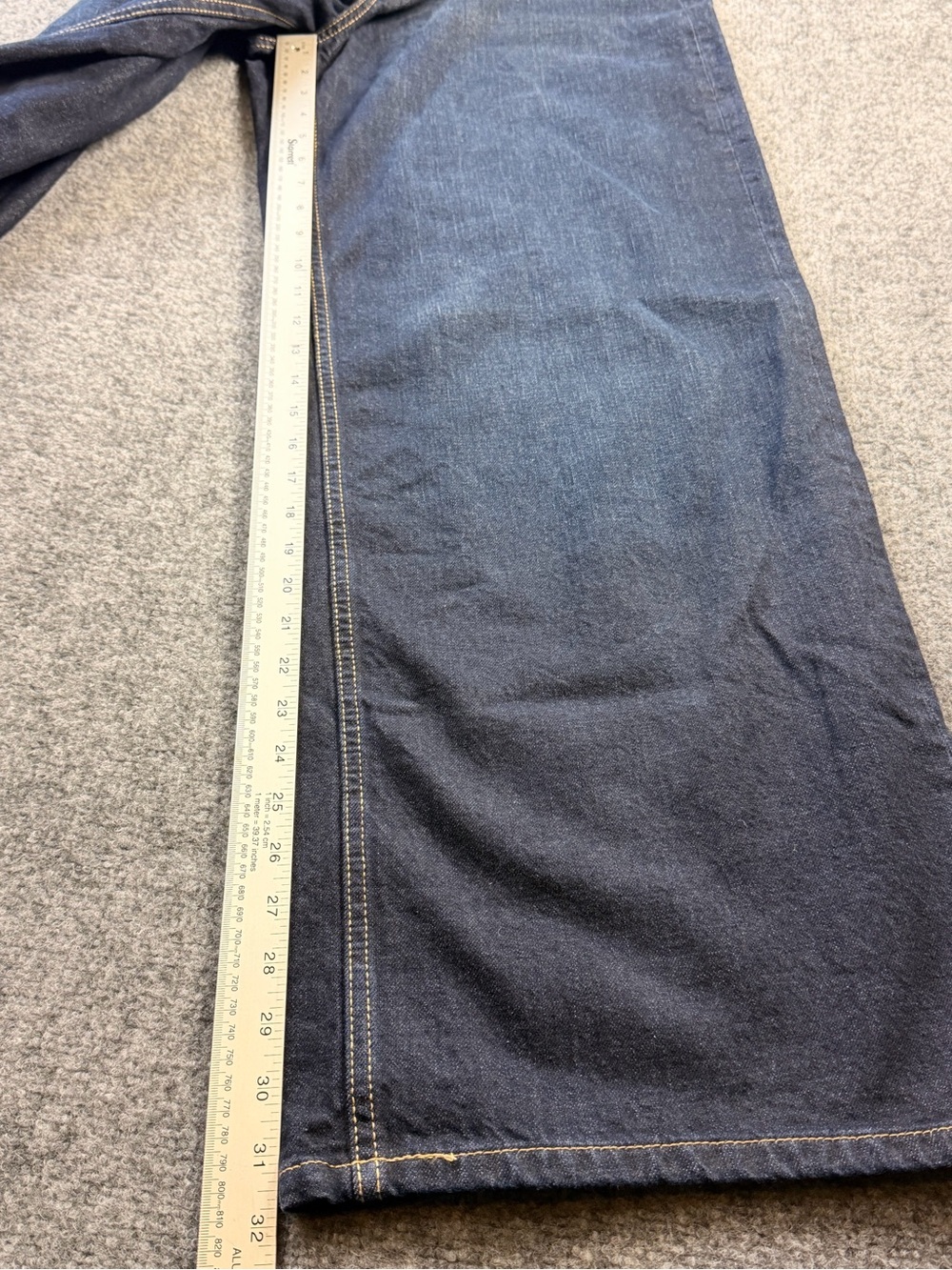 Zara Women’s Size 10 Asymmetrical Crossover Waist Wide Leg Dark Wash Jeans - Picture 8 of 14